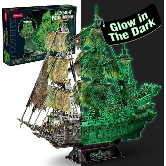 CubicFun Puzzle 3D Bateau Hollandais Volant Lumineux 360 Pièces CubicFun Puzzle 3D Bateau Hollandais Volant Lumineux 360 Pièces