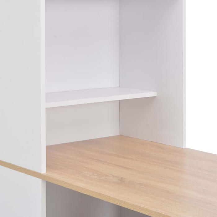 Table cuisine CLOUD Blanc Table de bar - Pour 2 personnes - avec armoire Blanc 115x59x200 cm - tt112