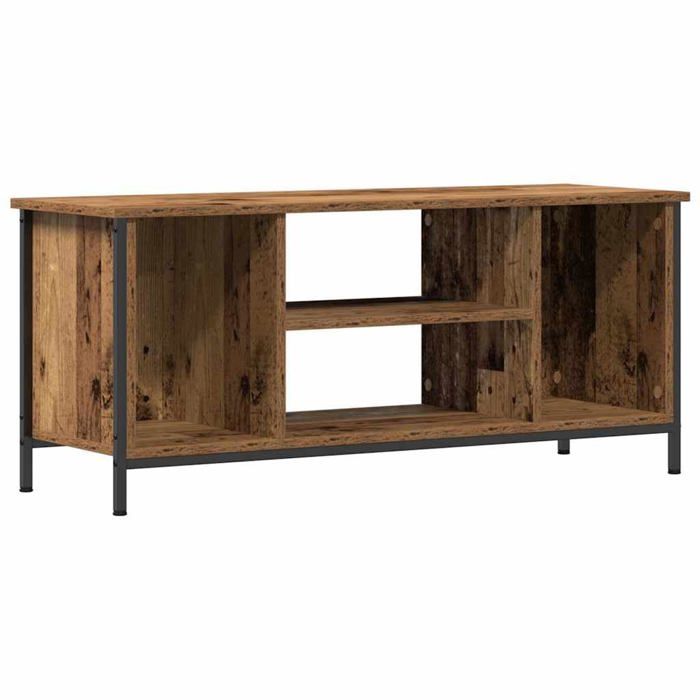 Meuble TV moderne - vidaXL - Bois ancien - 102x35x45 cm - Bois dingénierie - Rangement généreux - Style contemporain