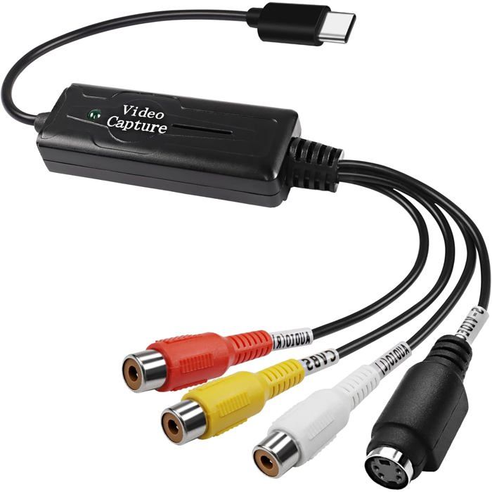 Rca Av Vers Usb C Convertisseur Vidéo Carte De Capture Adaptateur 1 Canal Av Ntsc Pal Vidéo VidéoComposite Vers Usb Convertisse - vue 1