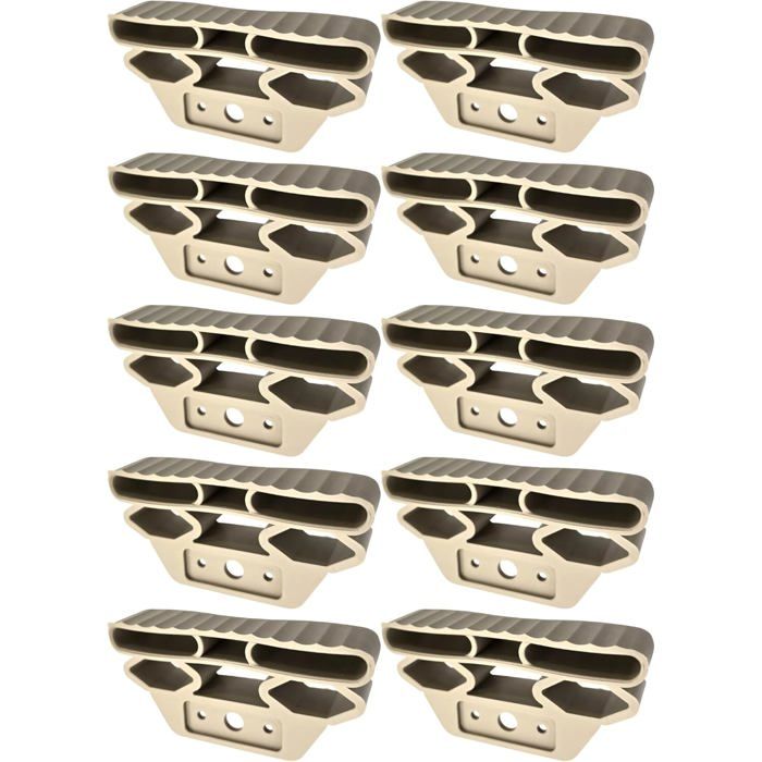 Embout Support Latte - CYCLINGCOLORS - 10x 38x8 mm - Élastomère Durable - Beige - Fixation Facile