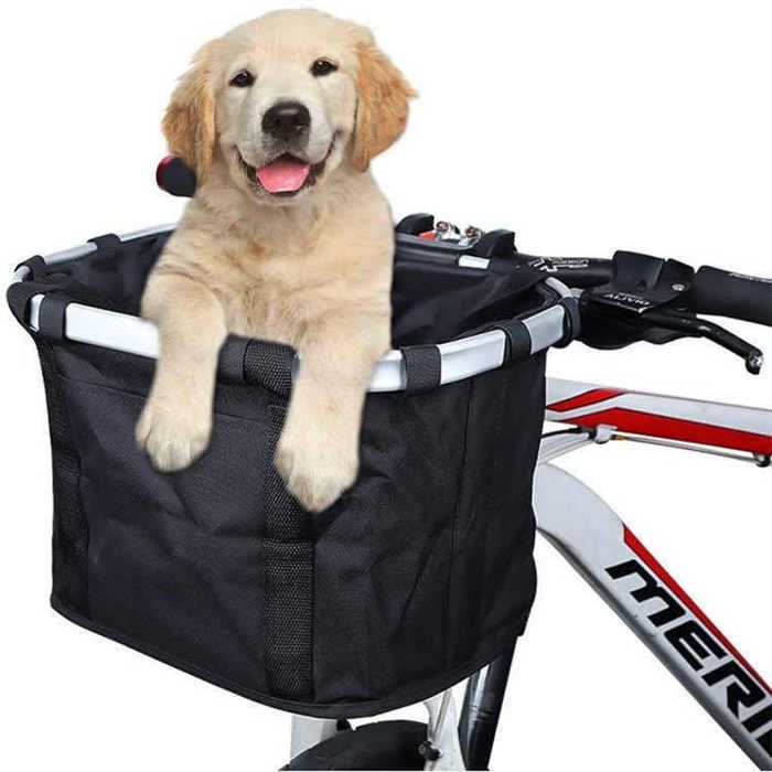 Panier Vélo Arrière Pliable - Acier Fixation Rapide avec Bande Réfléchissante Compatible Porte-Bagages Noir