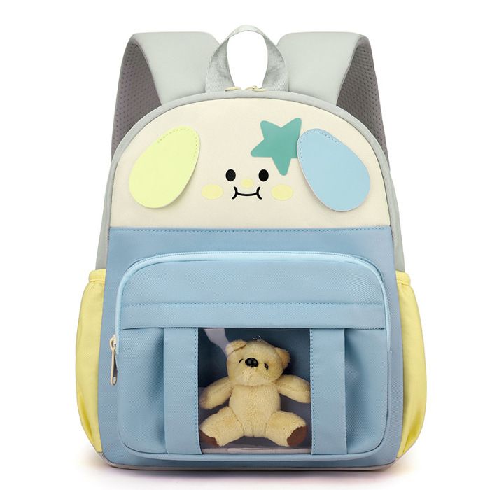 Sac à Dos Enfant Léger XJYDNCG Mignon Cartable Scolaire en Oxford pour Garçon et Fille 3-6 Ans - Bleu