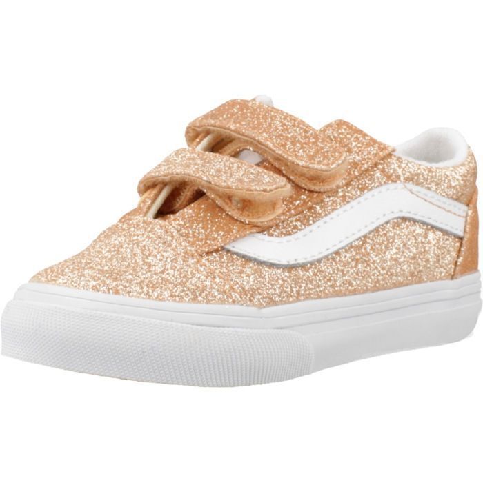 Vans Zapatillas Niña Modèle Chaussure Vans Modèle Old Skool V Glitter - Coleur Orange