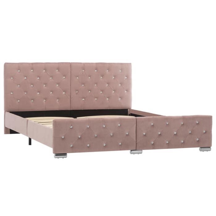 VENTE-FLASH Cadre de lit CHAMBRE - sans matelas - Rose Velours 160x200 cm -(4579286827)VIDAXL
