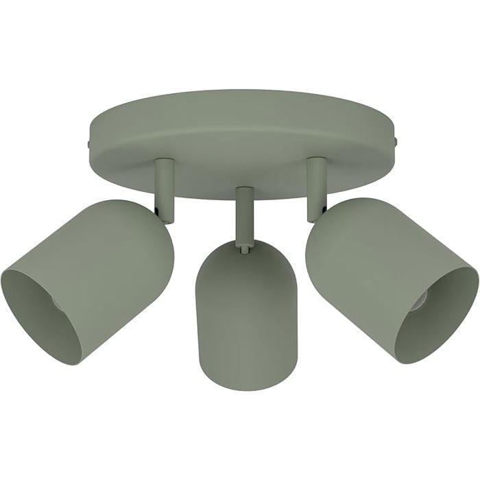 Pfonnier 3 spots orientables mpe de pfond pour salon et chambre luminaire en Vert Foncé 3 Ampoules Moderne