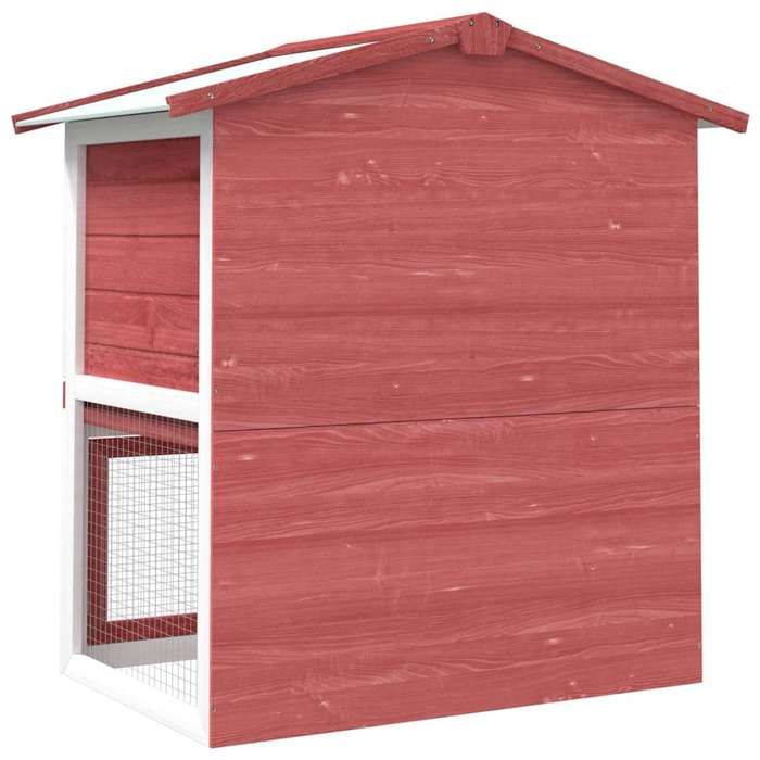 Clapier dextérieur 3 portes Rouge Bois_2 ans garantie_81491