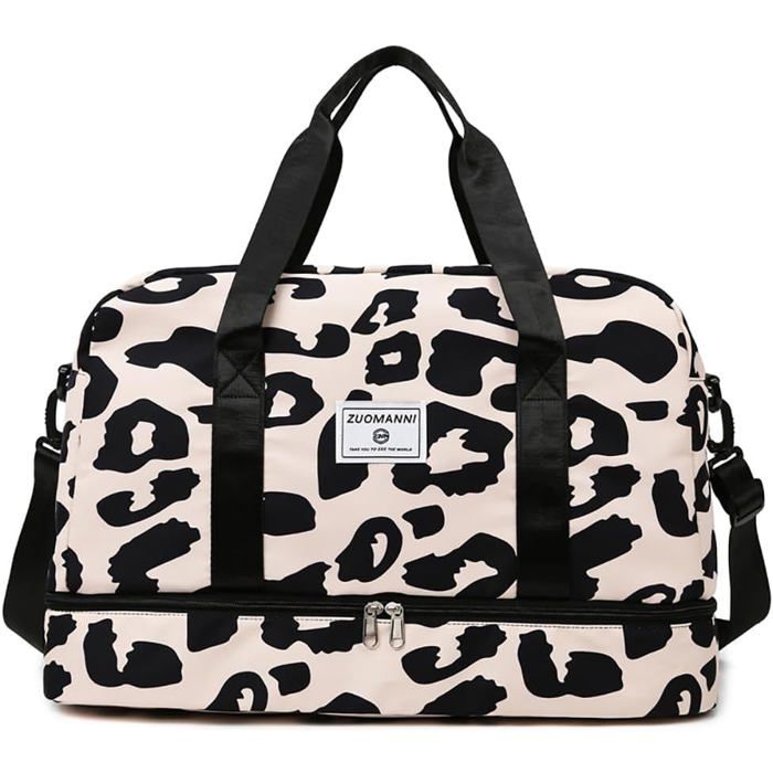 Grand sac de sport pour femme avec compartiment à chaussures et poche étanche sac de voyage bagage cabine léger résistant à leau