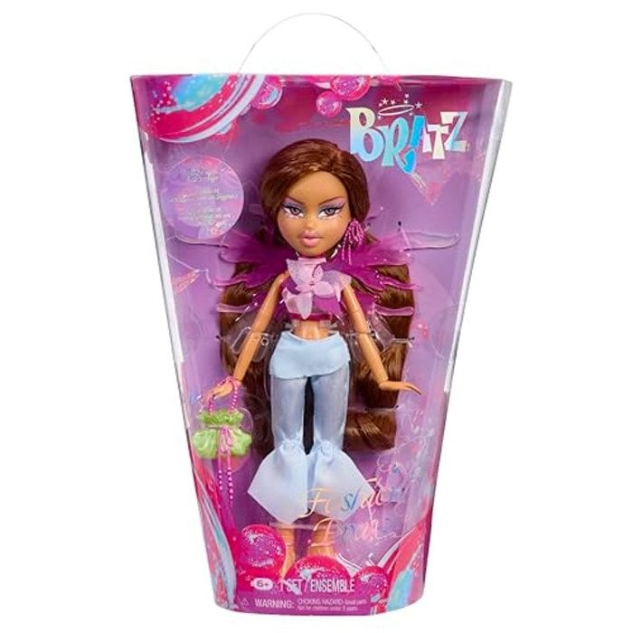 Poupée - BRATZ - Yasmin - Ailes transformables en bague - Vêtements et accessoires scintillants - Rose