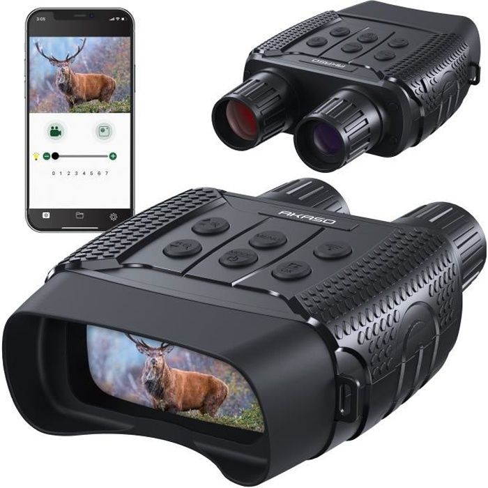 Lunettes de Vision Nocturne Jumelles Infrarouges avec Carte M/émoire de 32 Go pour Photo et Vid/éo Vision Claire /à 100/% dans lobscurit/é /Équipement de Surveillance et de Chasse de Nuit