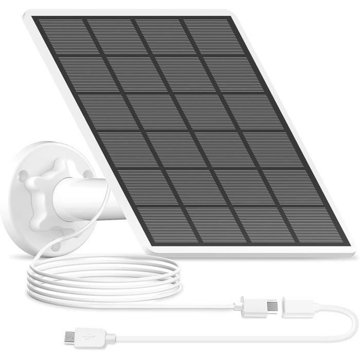 ANRAN Panneau solaire , compatible avec la caméra de surveillance à batterie avec câble de 3 mètres