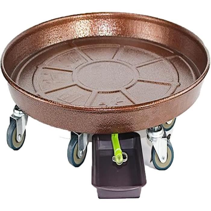 Chariot à Plantes Avec Roulettes - Support Mobile Pour Pots Jusqu'à 30 Cm De Diamètre - Pour Intérieur Et Extérieur
