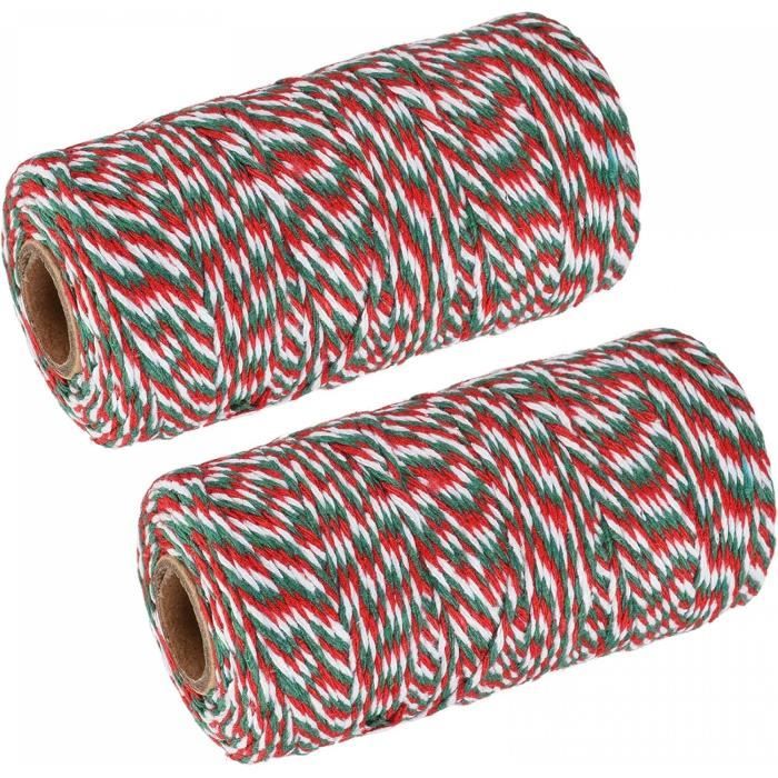 Ficelle Emballage Corde Emballage Coton Ficelle 100M-109 Rouge Vert Et  Blanc Corde Pour Emballage Cadeau, Noël Ficelle, Paqu[u13871] - Cdiscount  Bricolage