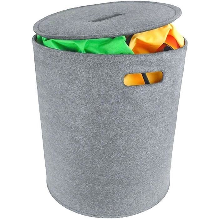 Panier à linge en feutre avec fond en néoprène - panier à linge pliable étroit comme Panier à linge en feutre avec fond en néoprène - panier à linge pliable étroit comme