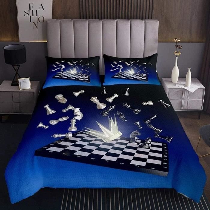 Housse De Couette 200x200 Papillon Blanc - Parure De Lit 2 Personnes Avec 2 Taies 65x65cm Microfibre
