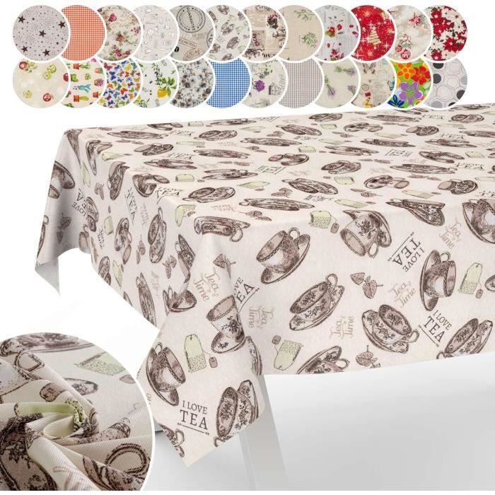 Nappe En Tissu Textile Lavable - Coton Et Polyester - Violet