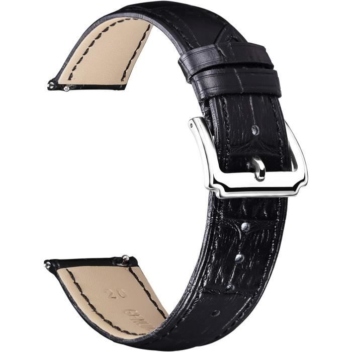 Bracelet De Montre En Cuir Véritable Motif Crocodile 12 13 14 15 16 17 18 19 20 22 24 Mm Bracelet En Cuir De Vache