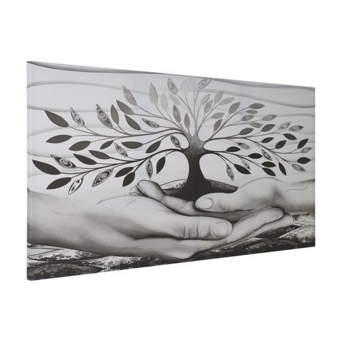 Tableau Toile Fleurs Abstraites 80x160 Cm - Impression Giclée, Déco Murale Salon Moderne, Sans Cadre