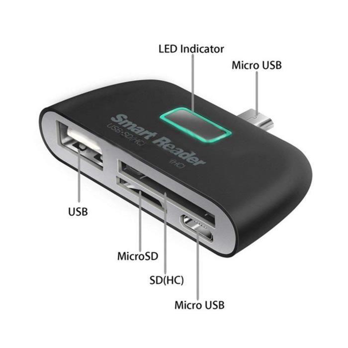 Lecteur De Cartes Pour Samsung Galaxy S7 Smartphone Micro Usb Android Sd Micro Sd Usb Adaptateur Cdiscount Telephonie