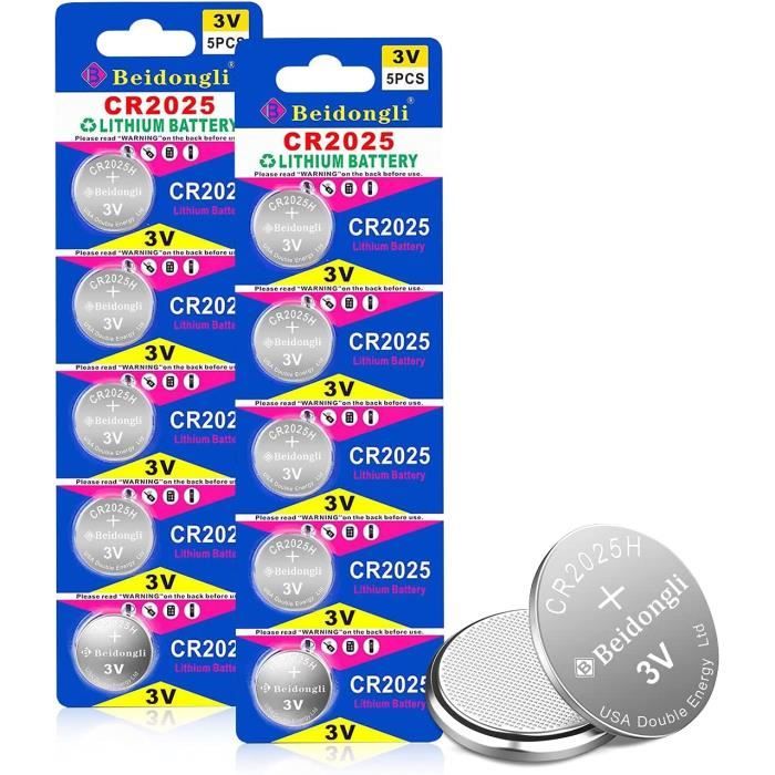 Lot De 5 Piles Bouton CR3032 Au Lithium 3V – Longue Durée, Haute Performance, Emballage Sécurisé Pour Enfants