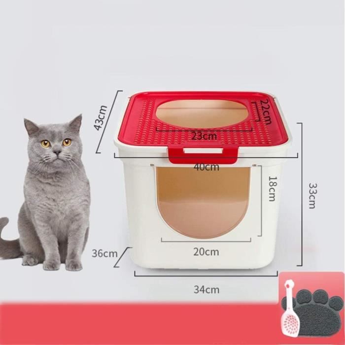 Litière Box Litiere Chat Autonettoyante Litiere pour Chats ...