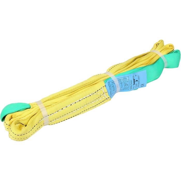 Husar Winch Sangle de Remorquage 8 mètres x 5 cm Force de Traction 8T (16000 lbs) - Matériau Polyester, Très Robuste Idéale pour Le Remorquage, Tout-Terrain 4x4, Sauvetage,Off Road,Jeep,Couleur Bleu