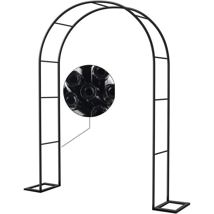 Arche De Mariage Carrée En Métal - Hauteur Réglable 1,09 à 3 M - Base Large, Couleur Jaune Moutarde - 9