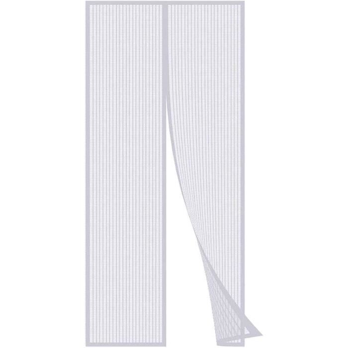MagnéTique Moustiquaire Rideau 110x225cm Blanc Anti