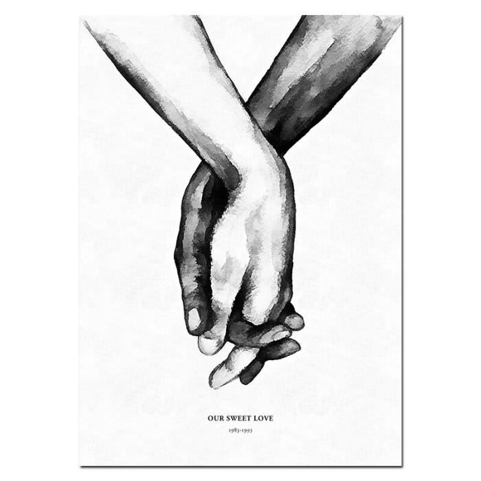 Affiche En Toile Minimaliste Avec Citation D Amour Pour Decor A69c626 Cdiscount Maison