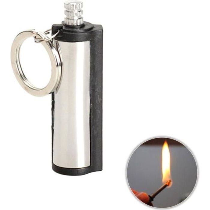 Briquet Permanent Style Allumette - Avec Porte-clés - Sans Essence - Idée Cadeau Pour Hommes - Camping, Randonnée