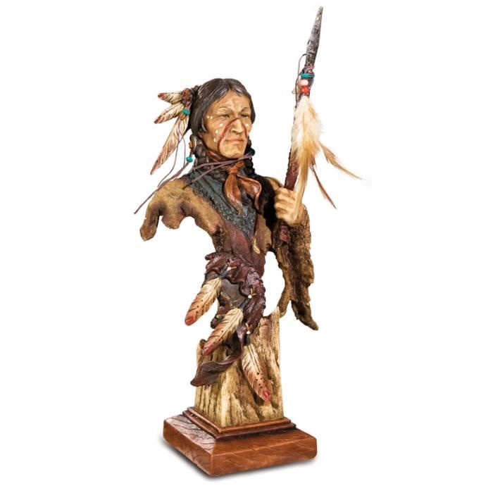 Figurine plastique Starlux chef indien avec son calumet Far West – La