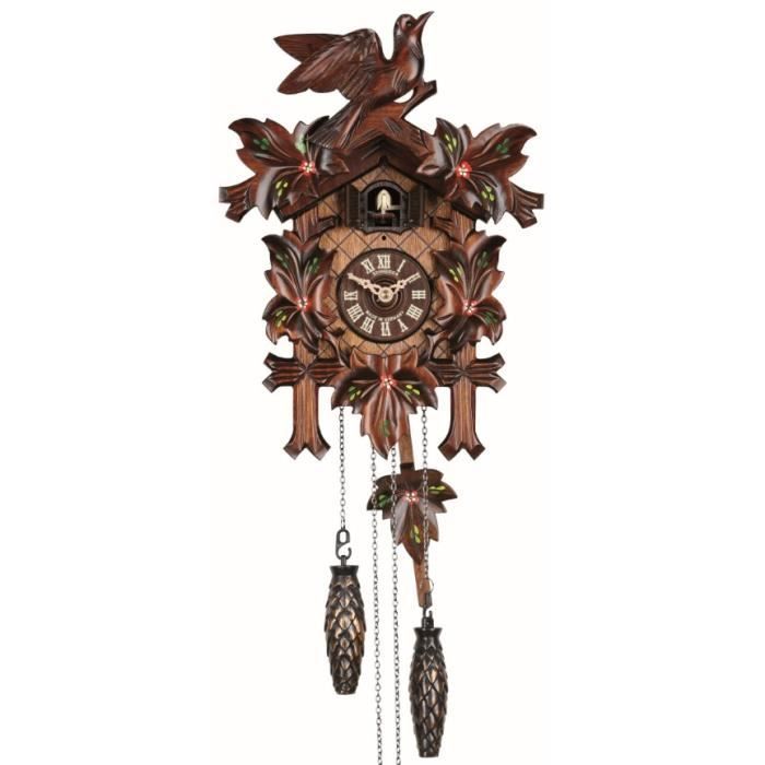 Pendule à coucou à quartz 5 feuilles, oiseau, avec musique Cdiscount Maison Pendule à coucou à quartz 5 feuilles, oiseau, avec musique Cdiscount Maison