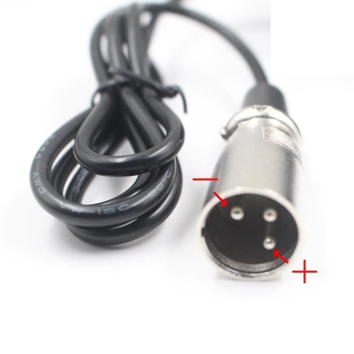 Chargeur de batterie au Lithium pour vélo électrique, 54.6V2A, 54.6V 2A, pour Pack de batterie Li-ion 48V, prise XLR [8AE7AB5]