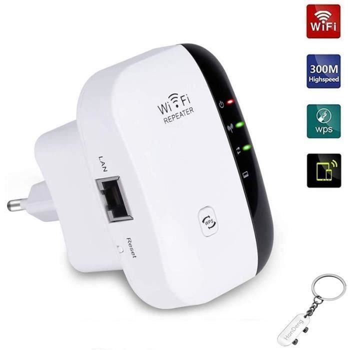 Beseloa Répéteur WiFi 300Mbps 2.4GHz - Extenseur Signal Booster AP/WPS - Compatible Toutes Box
