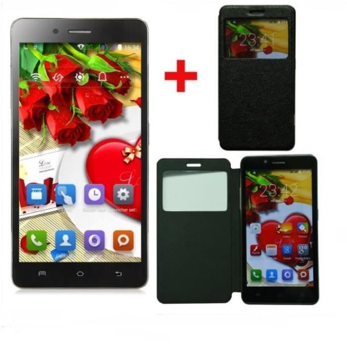 Custodia A Portafoglio TEENO A9 Plus HD In Eco-Pelle – Ultra Sottile Con 2 Finestre, Chiusura Magnetica, Universale