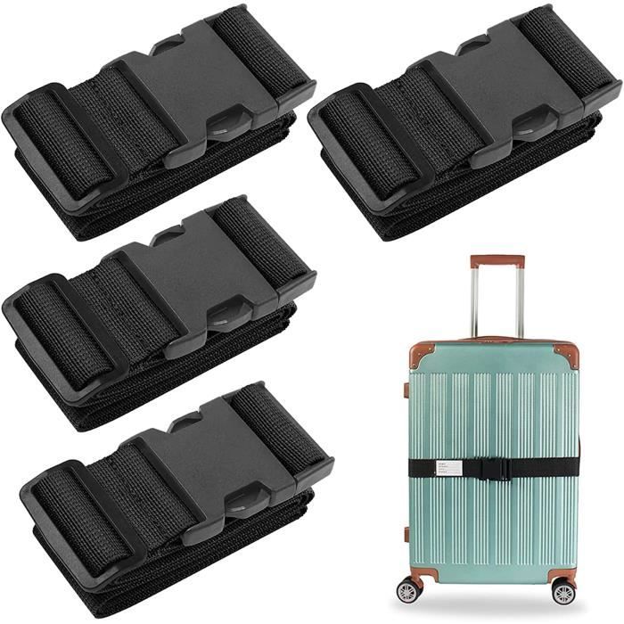 ASJHFDIR Sangles De Bagage, Ceinture De Voyage Réglable, Sangle De Bagage Large Durable, Identificateurs De Sangle De Valise Mignons Avec Boucle En Acier Inoxydable, Sangles De Sac Pour Bagages, Jolie