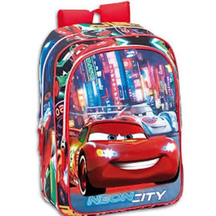 CARS Grand sac à dos 42 cm Disney Cars Neon City Cdiscount Bagagerie Maroquinerie
