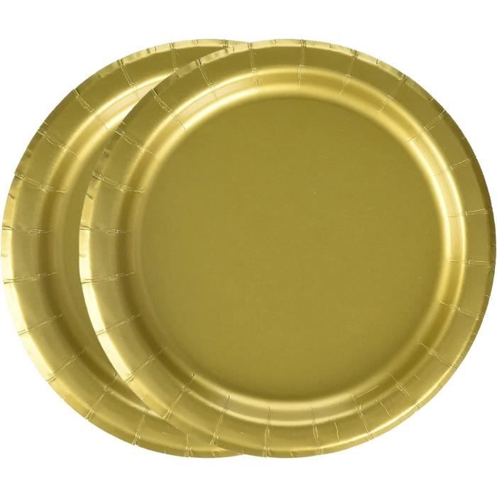 Lot 100 Assiettes Jetables Carton 18 Cm – Solides Pour Chaud/Froid, Micro-ondes & Congélateur, Idéales Anniversaire, Pique-Nique, BBQ