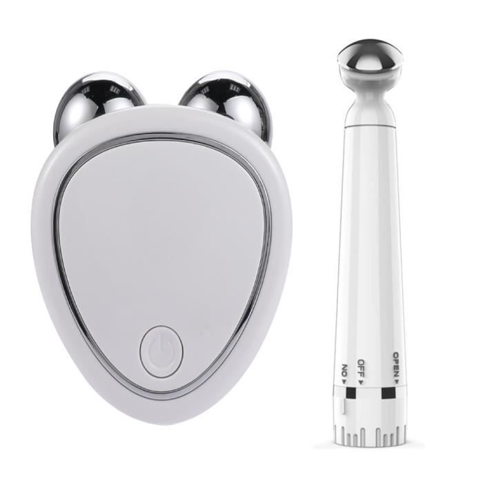 Appareil De Massage Facial Microcourant - 8 Modes, 19 Niveaux - Lifting Et Amincissement Du Visage - Avec Patchs Et Télécommande