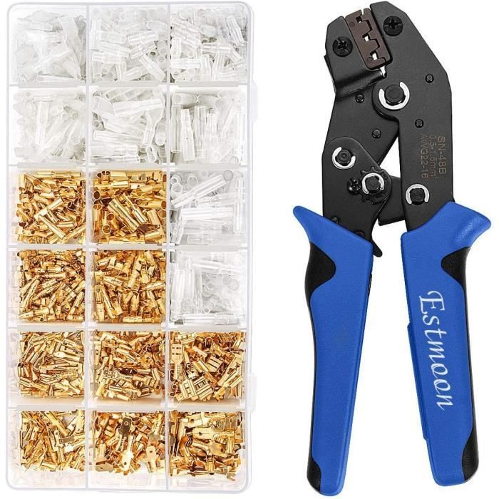 Pince à sertir pour embouts de 0,25 à 10 mm² - avec assortiment d