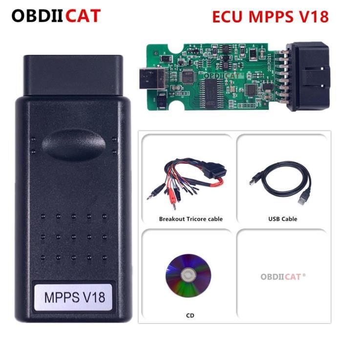 Mpps V21 V13 V16 V18 Ecu Chip Tuning Scanner, pour Edc15 Edc16 Edc17, prise  en charge multilingue professionn MPPS V18 - Cdiscount Auto