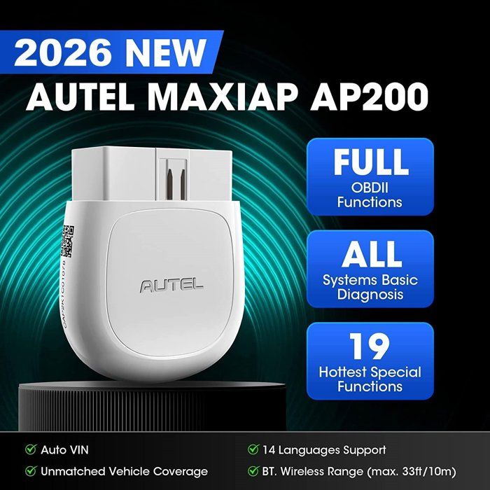 Autel AP200 Outil Diagnostic Auto OBD2 Bluetooth avec Diagnostics de Systèmes Complets