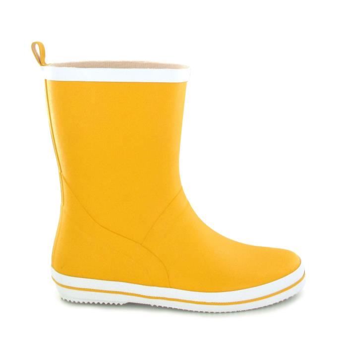 bottes caoutchouc jaune homme