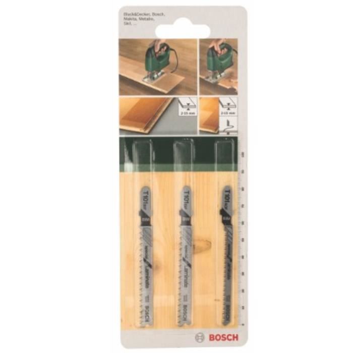 Lame de scie sauteuse BOSCH 2609256788 Assortiment 3 pièces Acier Découpe bois nette - vue 5