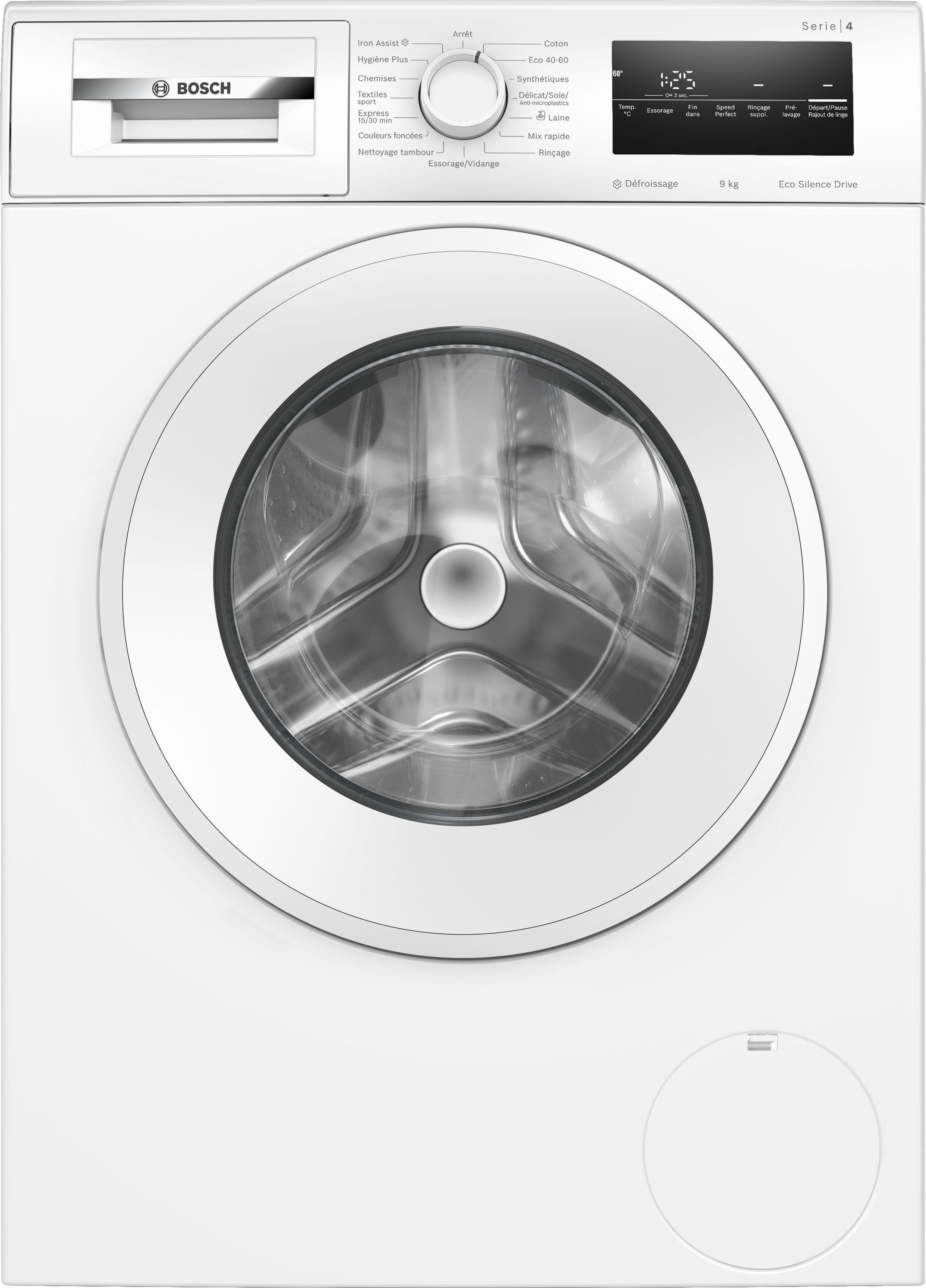 Lave linge hublot BOSCH WAN2827ZFR SER4 9 kg Induction L60cm Classe A 1400 trsmin Vapeur