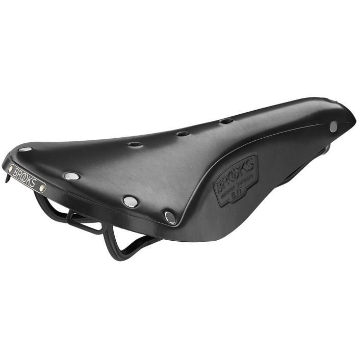 Selle de vélo - BROOKS - B17 - Rivets inox - Rails acier noir - Noir