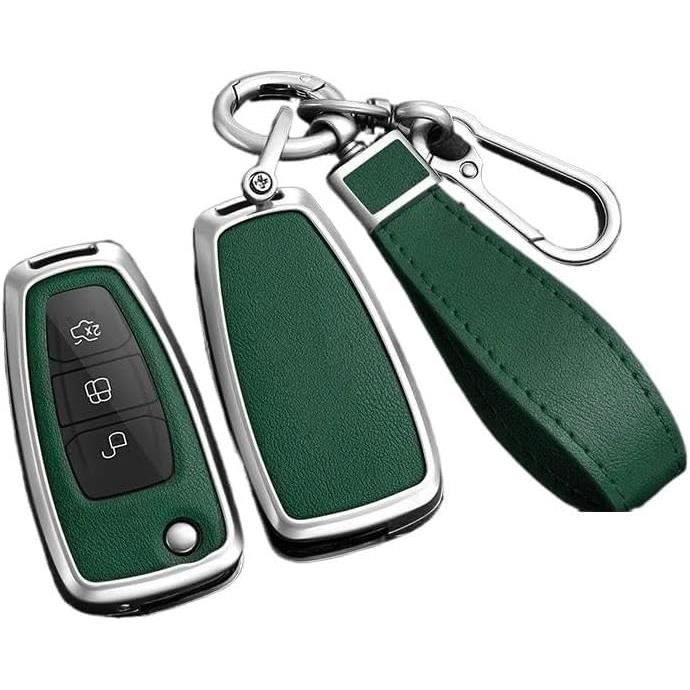 Akozon étui de clé de voiture Couverture de porte-clés 3 boutons de