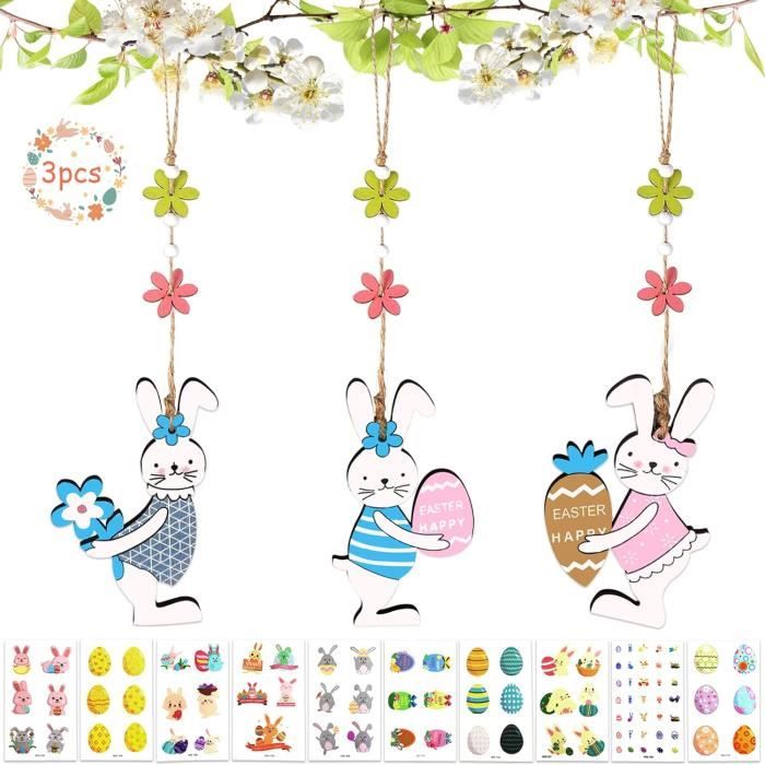 Lot De 252 Pièces Ornements Pâques En Bois - Lapins, œufs, Poussins, à Peindre, Bricolage