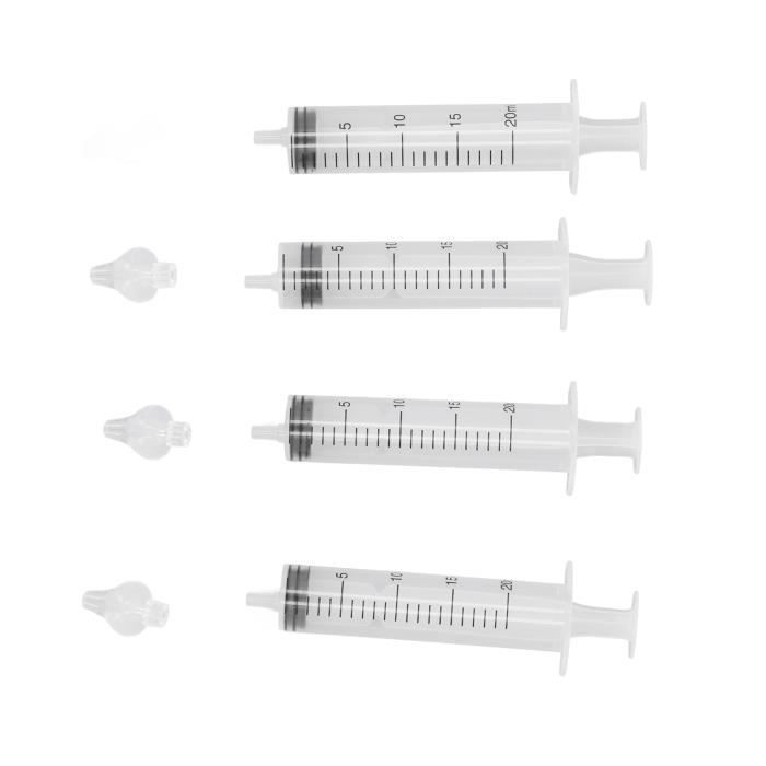 Seringue Nasale Bébé Blendura - 4 Pièces 10ml - Irrigateur Nasal Sécurisé Et Réutilisable - Pour Enfants Dès 5 Ans