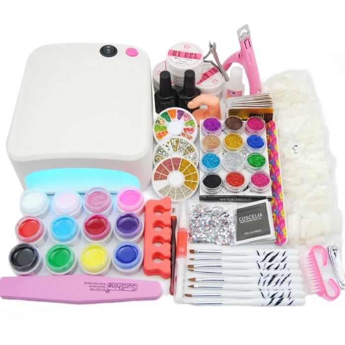 36w Lampe Uv Blanc Sèche Ongle Gel Uv Faux Ongles Paillette
